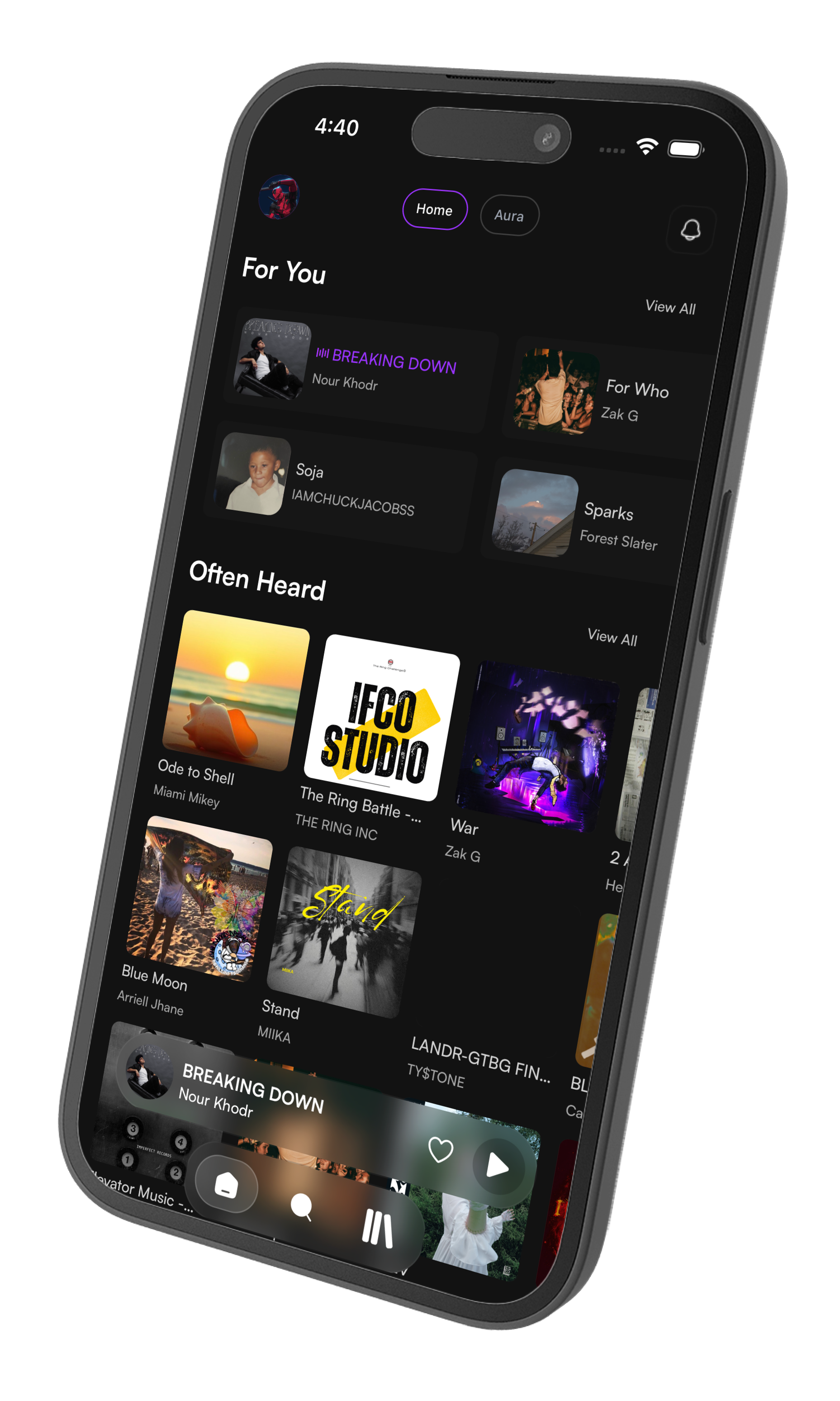 Aria mobile app screenshot